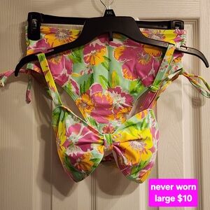 Floral Bikini Set with Bow